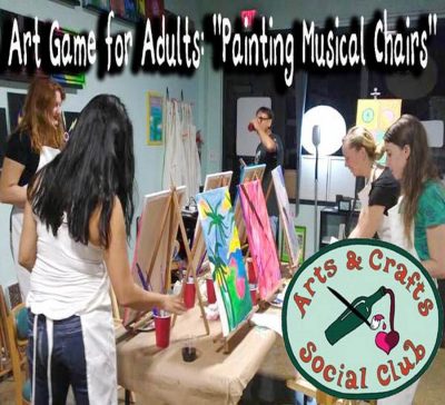 Art Game for Adults: "Painting Musical Chairs"
