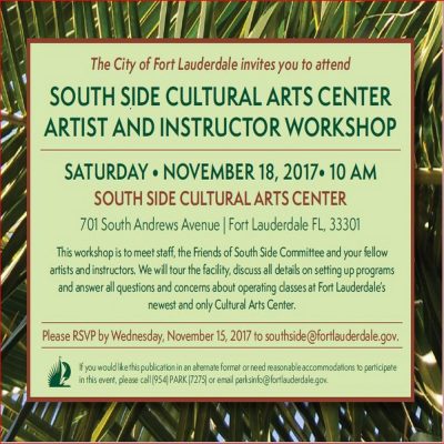 South Side Cultural Arts Center Artist and Instructor Workshop
