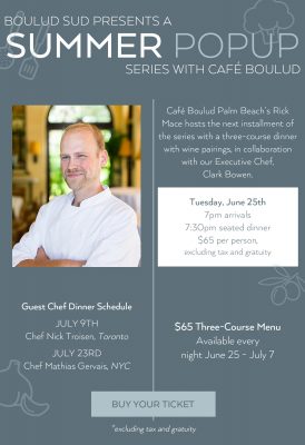 Cafe Boulud Summer Pop-Up Series: Culinary Muses