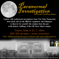 Paranormal Investigation at the Old Davie School