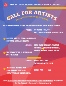 CALL FOR ARTISTS - The Salvation Army of Palm Beach County Gift Card Design Competition