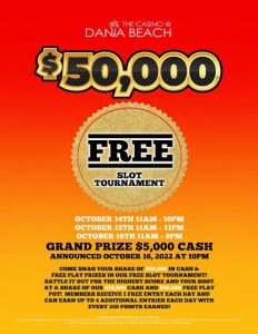 $50,000 Slot Tournament at The Casino @ Dania Beach