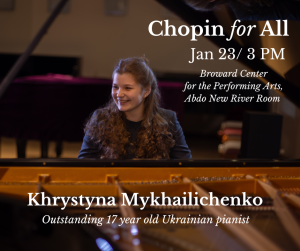 Chopin for All: Khrystyna Mykhailichenko