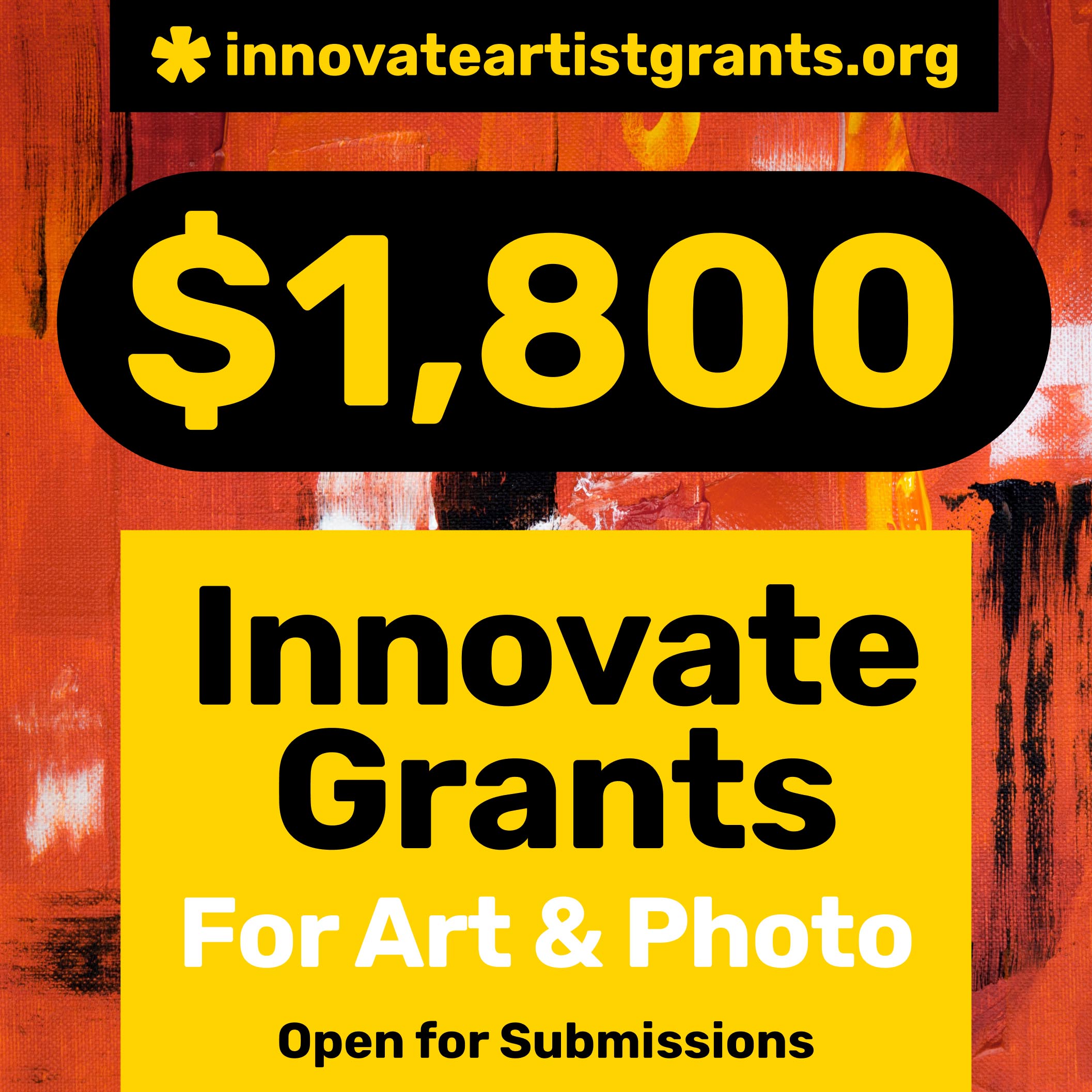 ❄️ NEW * $1,800.00 Innovate Grants for Art + Photo