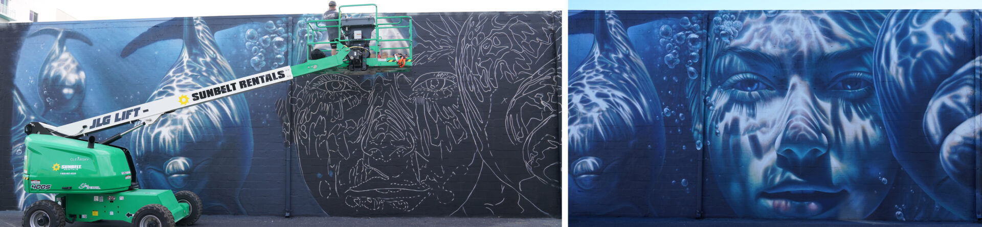Before and After mural