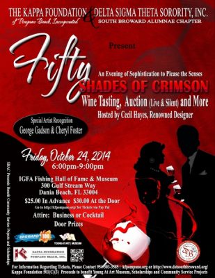 FIFTY SHADES OF CRIMSON - Wine Tasting & Silent/Live Art Auction and More