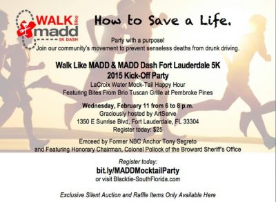 Walk Like MADD/MADD Dash 5K Fort Lauderdale Kick-Off Party
