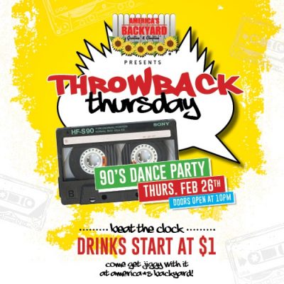 Throwback Thursday 90's Dance Party