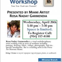 Celebrate Earth Day: Upcycle Art Workshop with Miami Artist Rosa Naday Garmendia!